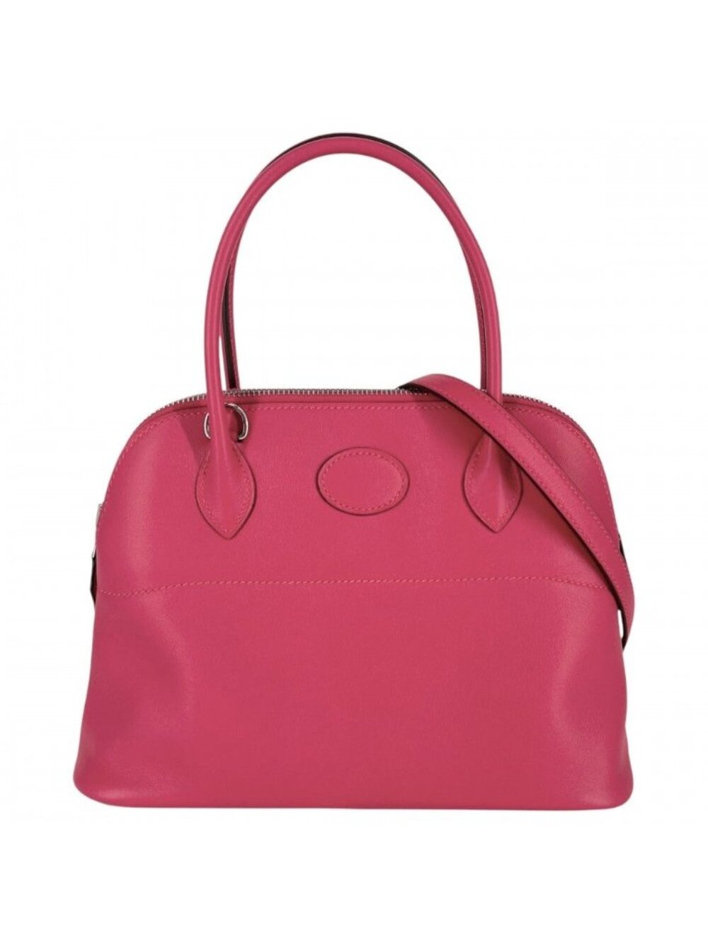 Hermes 2-Way Bolide 27 Handbag Shoulder Bag Crossbody Swift Pink Silver